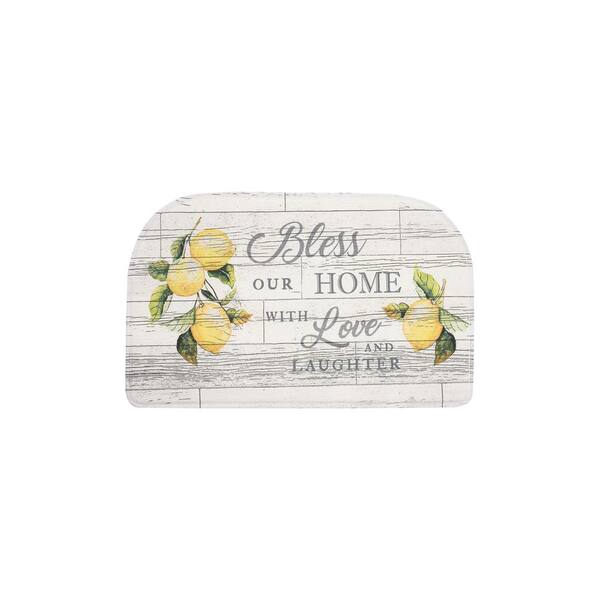 EverGrace Bless Our Home Semi Circle Kitchen Mat 18in.x 30in.