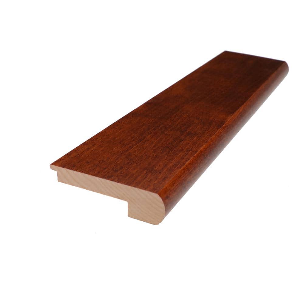 ROPPE Color Hint 0.375 in. Thick x 0.75 in. Wide x 78 in. Length Maple Stair Nose Hardwood Trim, Medium -  HSN0781