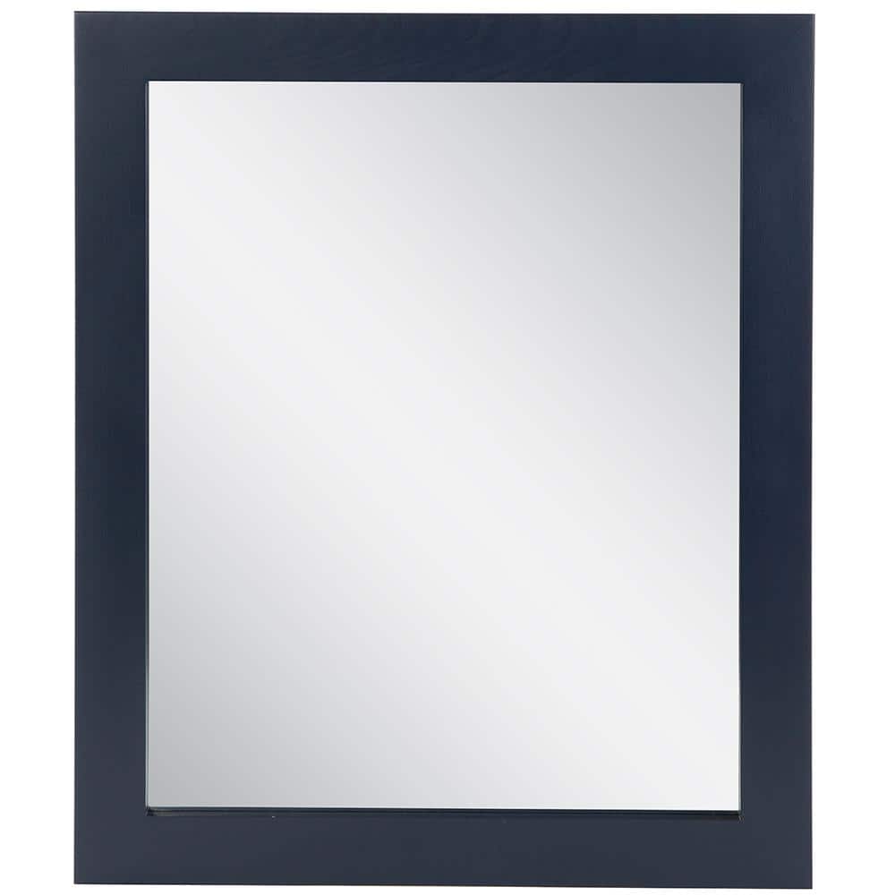 25.67 in. W x 31.38 in. H Framed Rectangular Bathroom Vanity Mirror in Blue