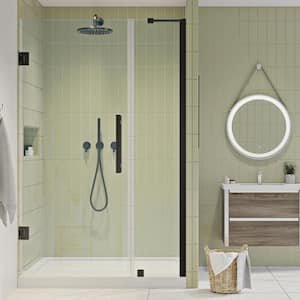 Tampa-Pro 38 in. L x 32 in. W x 75 in. H Alcove Shower Kit w/ Pivot Frameless Shower Door in ORB and Shower Pan