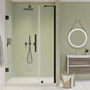 Tampa-Pro 40 in. L x 32 in. W x 75 in. H Alcove Shower Kit w/ Pivot Frameless Shower Door in ORB and Shower Pan