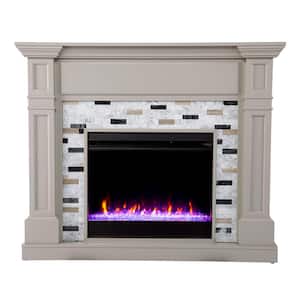 Tanderson 48 in. Color Changing Electric Fireplace in Gray