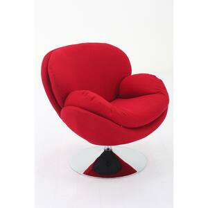 Comfort Chair Scoop Red Fabric Leisure Chair