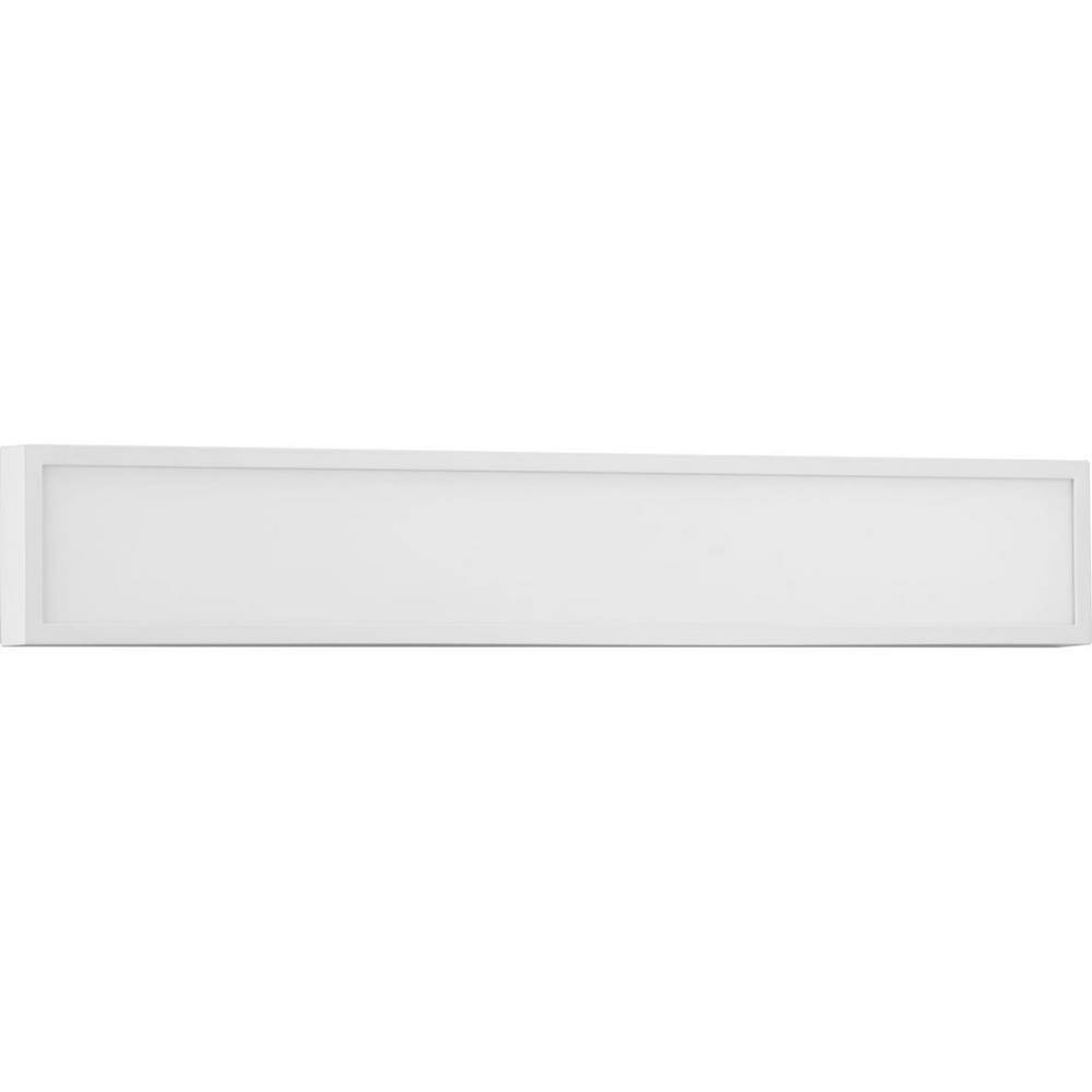 Satin White LED Bath & Vanity Light with Frosted Diffuser