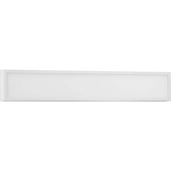 Everlume Collection 1-Light Satin White Modern Bath Vanity Linear Panel Light