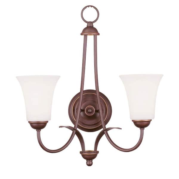 Livex Lighting Providence 2-Light Vintage Bronze Incandescent Wall Sconce