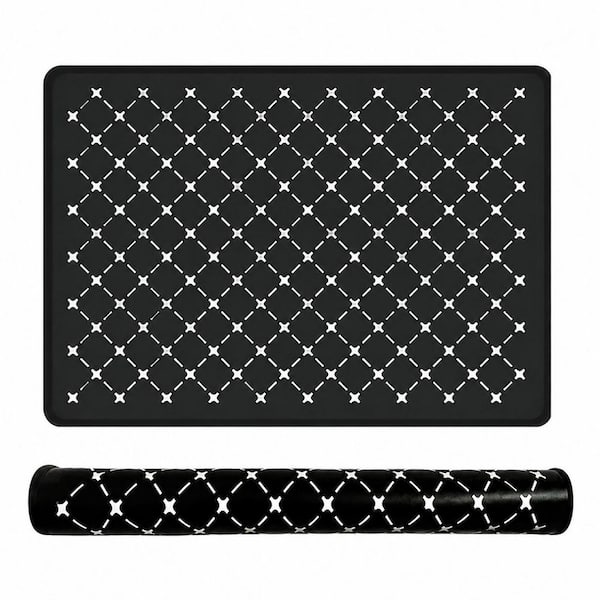 30 x 21 in. Black Silicone Stove Top Cover for Glass and Ceramic Cooktops, Dishwasher Safe Mat