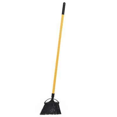 10 in. Black Outdoor Fiberglass Rough Surface Angle Broom ((3-Pack))