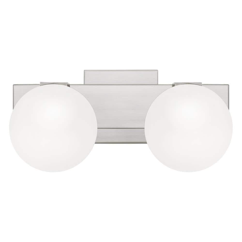 Clements 2-Light Brushed Nickel Vanity Light