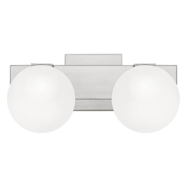 Quoizel Clements 2-Light Brushed Nickel Vanity Light
