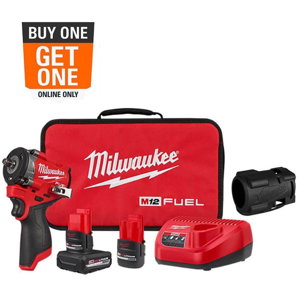 M12 FUEL 12V Li-Ion Brushless Cordless Stubby 3/8 in. Impact Wrench Kit w/(2) High Output Batteries & Boot price history on PriceWatchPro