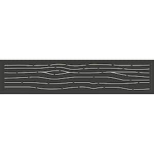 72 in. x 16 in. Charcoal Safari WPC Framed Decorative Fence Extension and Wall Decor (2-Pack)