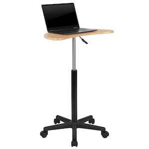 25.5 in. U-Shaped Maple/Black Laptop Desks with Adjustable Height