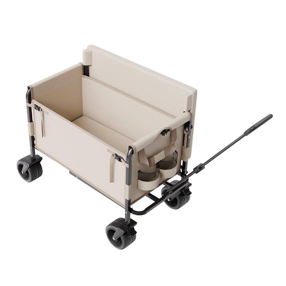 220L Collapsible Folding Wagon Cart and Bench Seat with 550 lb. Capacity Adjustable Handle and 7 in. Wheels price history on PriceWatchPro