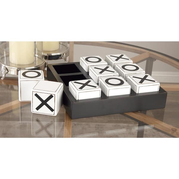 5x5 Tic Tac Toe Box With Glass Lid Coffee Table Game 