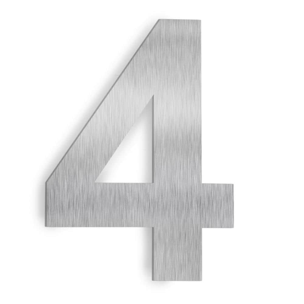 Barton 6 In. Satin Stainless Steel Floating House Number 4 90054 - The ...