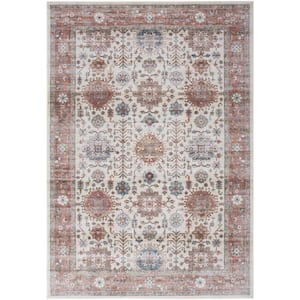 Fulton Beige/Multi 5 ft. x 7 ft. Vintage Persian Traditional Area Rug