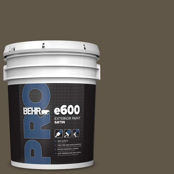 BEHR PRO 5 gal. #710D-7 Chocolate Cupcake Satin Exterior Paint