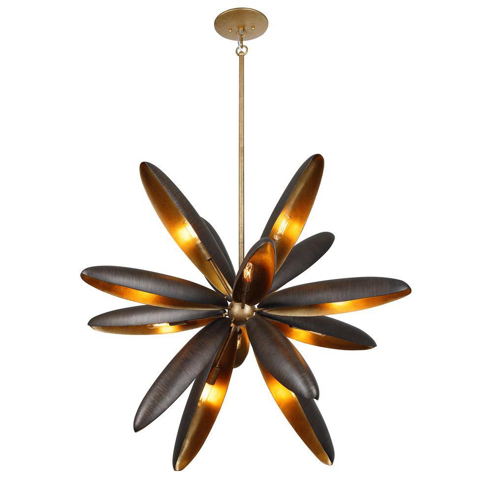 Centura Burnished Gold 14-Light Sputnik Chandelier