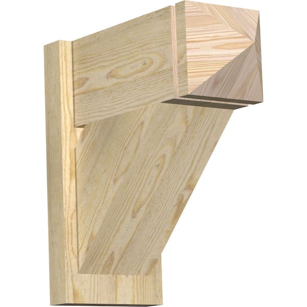 Ekena Millwork 8 in. x 18 in. x 18 in. Traditional Arts and Crafts Rough Sawn Douglas Fir Outlooker