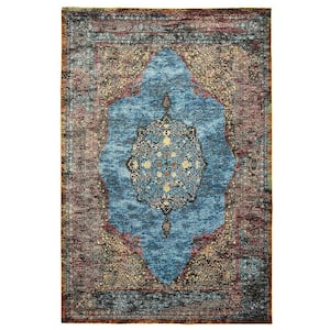 Gala Turquoise Multi 5 ft. x 8 ft. Indoor Area Rug