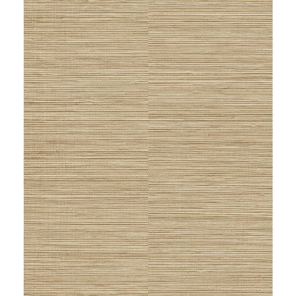 Beige Textured Grasscloth Effect Non-Pasted Wallpaper