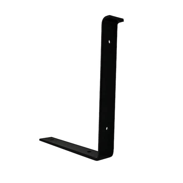 12 in. Black Steel Deco L Shelf Bracket