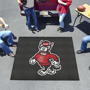 NC State Wolfpack Black 5 ft. x 6 ft. Tailgater Area Rug