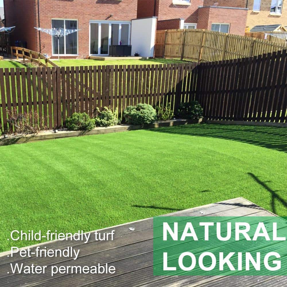 Premium Deluxe Green Artificial Grass Turf with Polyurethane Backing