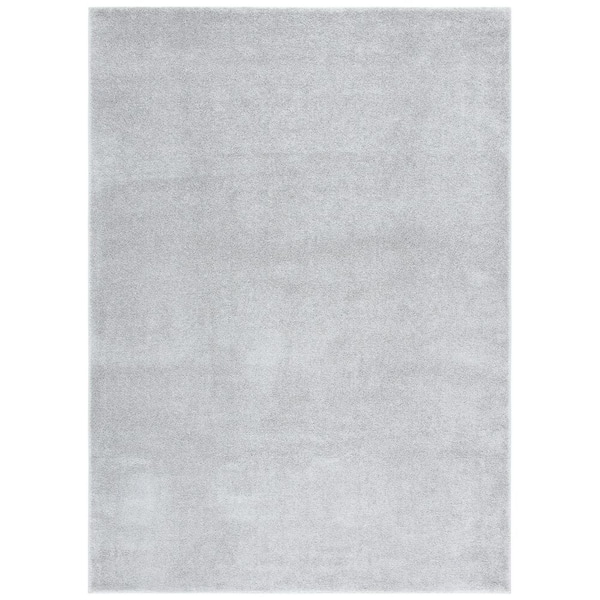 Pattern and Solid 7 ft. x 9 ft. Light Gray Solid Area Rug