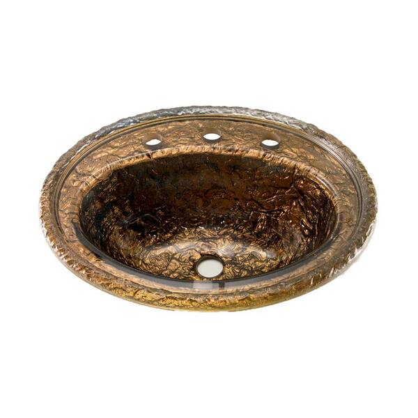 JSG Oceana Drop-in Bathroom Sink in Cobalt Copper