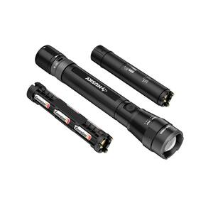 5000 Lumens Dual Power LED Rechargeable Focusing Flashlight with Rechargeable Battery and USB-C Cable Included