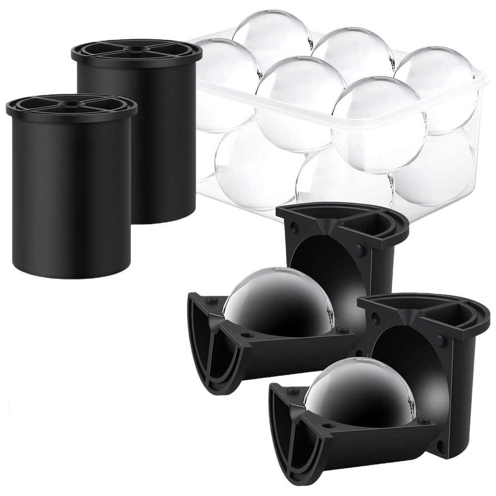 2 Pack Stainless Steel and Silicone Black 2.5 in. Clear Ice Cube Maker Ice Ball Maker Mold Easy-Release Sphere Ice Maker price history on PriceWatchPro
