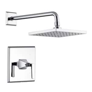 Lotto Single Handle 1-Spray Shower Faucet 1.8 GPM with Pressure Balance, Anti Scald in Polished Chrome (Valve Included)