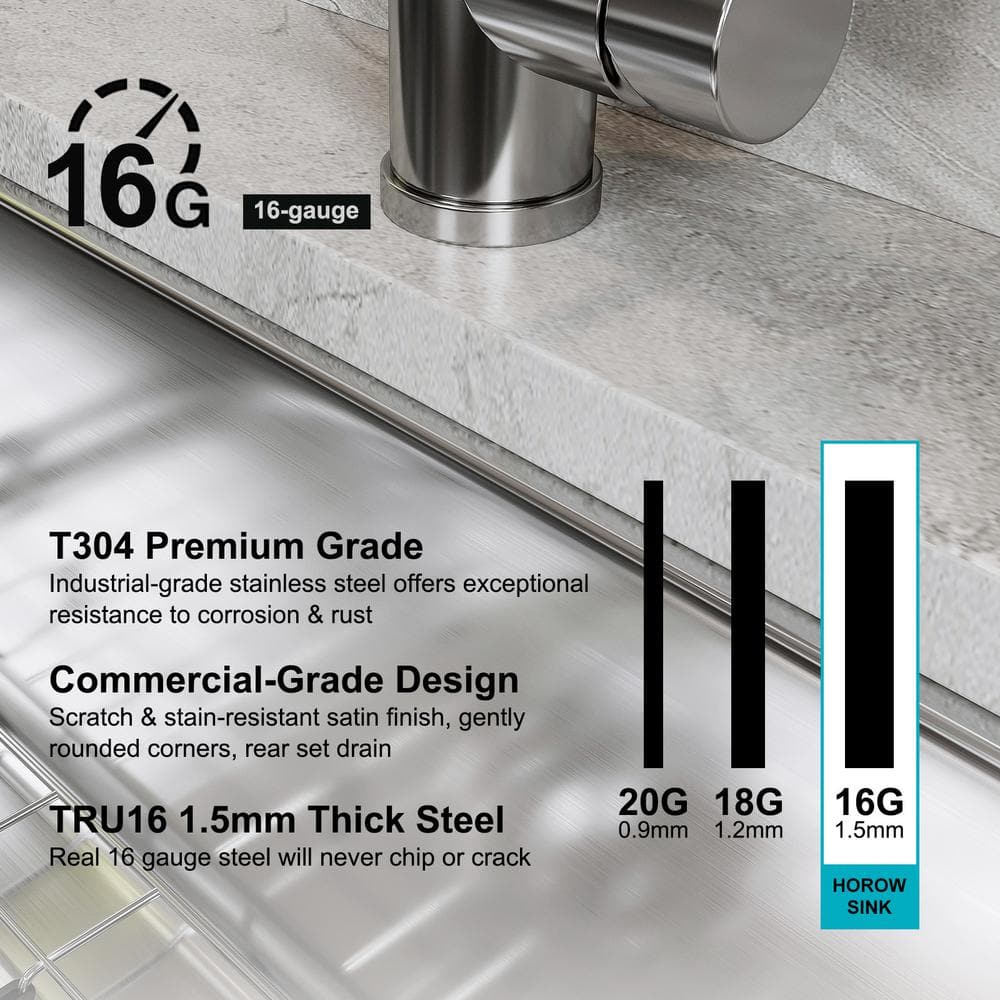 Elaina 32" Single Bowl Stainless Steel Kitchen Sink with Grid and Strainer