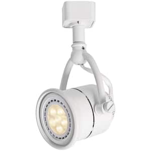 1-Light White LED Linear Track Lighting Retro Head