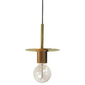 Roswell 1-Light Aged Brass Pendant with No Shade