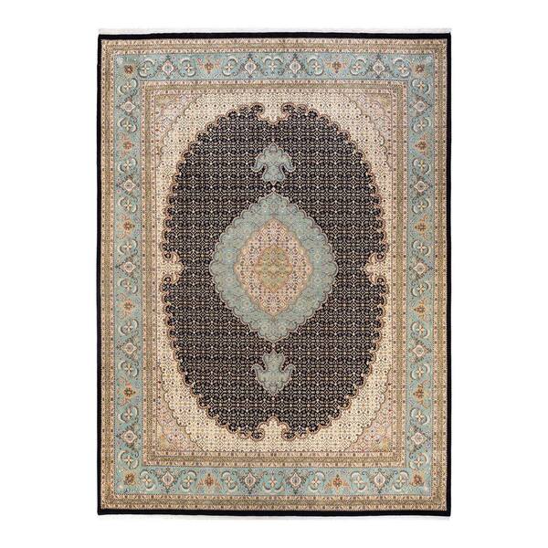 Solo Rugs Mogul One-of-a-Kind Traditional Black 9 ft. 2 in. x 12 ft. 5 in. Oriental Area Rug