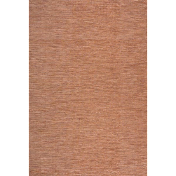 Ethan Modern Flatweave Orange 5 ft. x 8 ft. Solid Indoor/Outdoor Area Rug