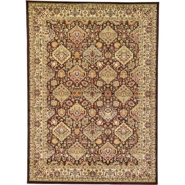 Unique Loom Voyage Colonial Brown 7' 0 x 10' 0 Area Rug