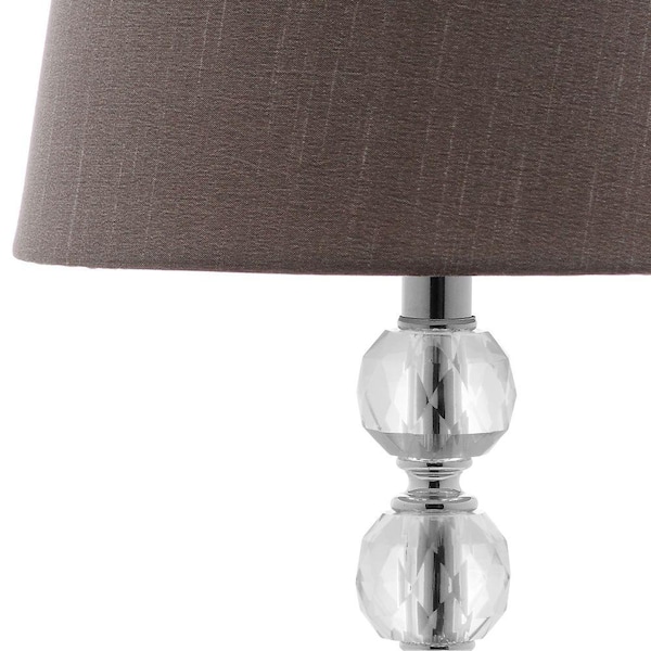 SAFAVIEH Nola 16 in. Clear Stacked Crystal Ball Table Lamp with