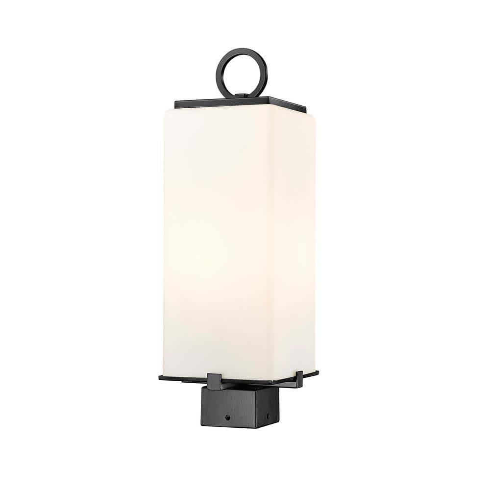 Sana 2-Light Black Aluminum Hardwired Outdoor Weather Resistant Post Light 