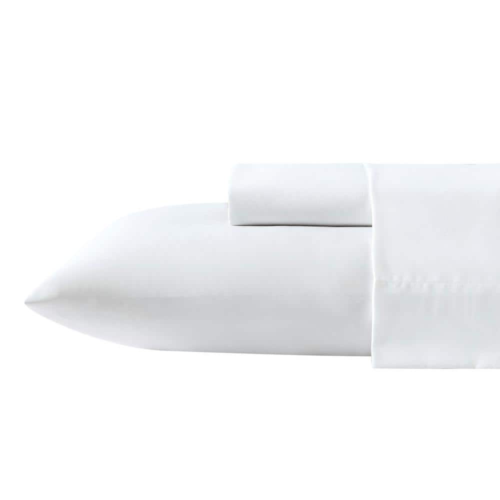 Nautica NA Solid 3-Pcs White Microfiber Queen Sheet Set
