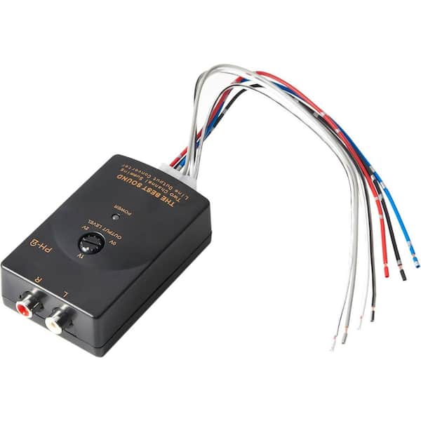 Car Audio Speaker Wire to RCA Line Output Converter 2-Channel High to Low RCA Converter for Amplifier Subwoofer