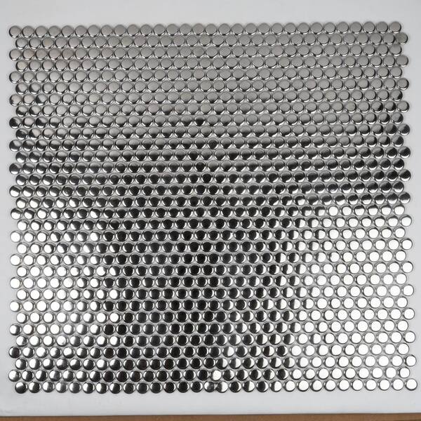 Apollo Tile (Sample) Majeste Silver and Black 4-in x 4-in Matte Glass Honeycomb Patterned Floor and Wall Tile