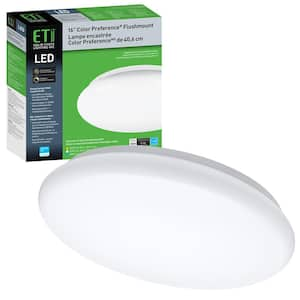 16 in. Low Profile Round LED Flush Mount Ceiling Light 1600 Lumens 120-277V 3000K 4000K 5000K Dimmable