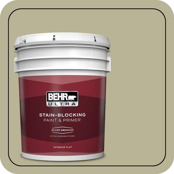 BEHR ULTRA 5 gal. #PPU9-09 Seedling Extra Durable Flat Interior Paint & Primer