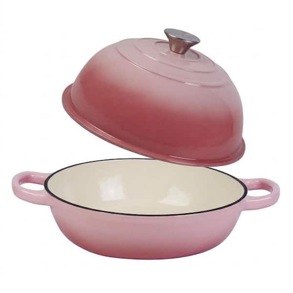 6 qt. Dome Shaped Enameled Cast Iron Dutch Oven Pot with Lid for Sourdough Bread Baking and Roasting