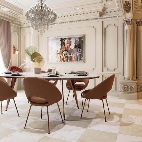Reve Checker Blanc with Beige 24 in. x 24 in. Porcelain Floor and Wall Tile (31.0 sq. ft. /Case)