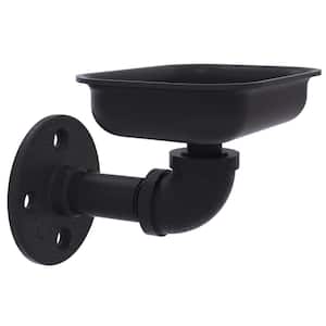 Pipeline Collection Wall Mounted Soap Dish in Matte Black
